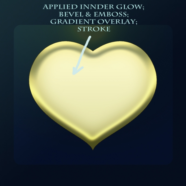 Creation of Golden Heart Icon: Step 3